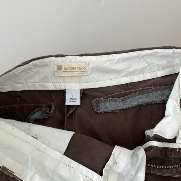 GAP Favorite Chino Cargo Shorts brown mid rise semi vintage - Picture 10 of 14